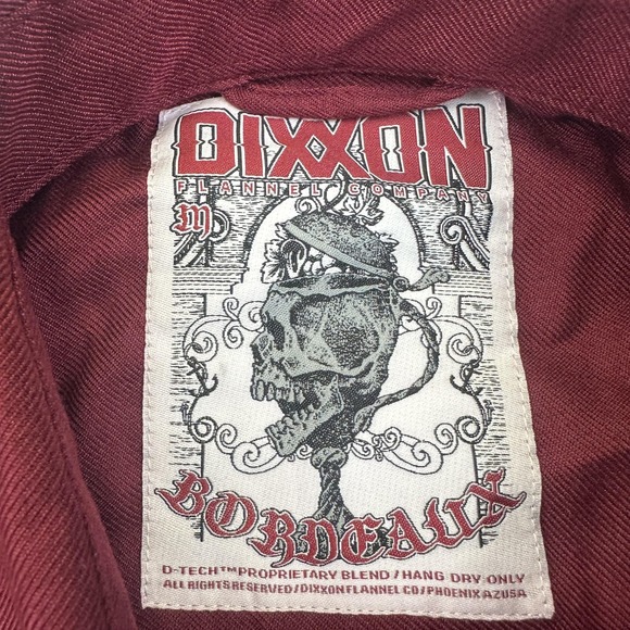 Dixxon Flannel Bordeaux Shirt Womens Medium Maroon Long Sleeve Polyester Western - Picture 11 of 14